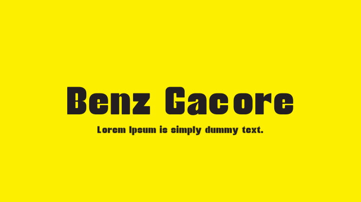 Benz Gacore Font Family