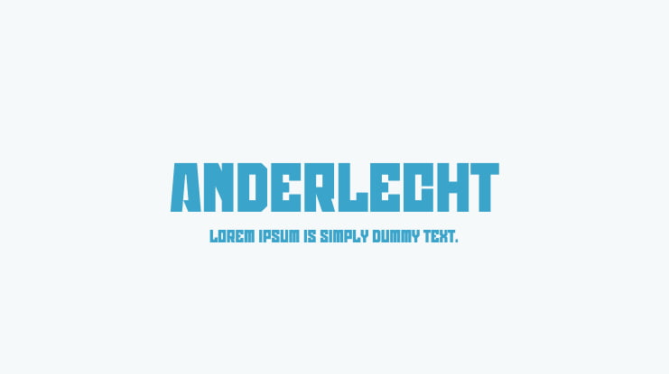 Anderlecht Font Family