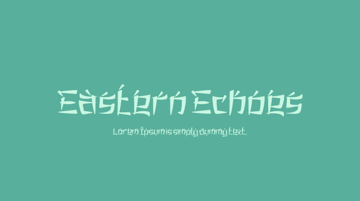 Eastern Echoes Font Family