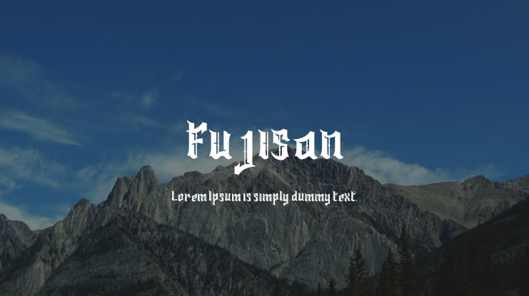 Fujisan Font