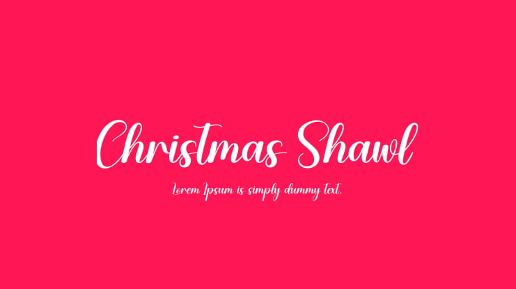 Christmas Shawl Font