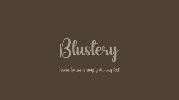 Blustery Font