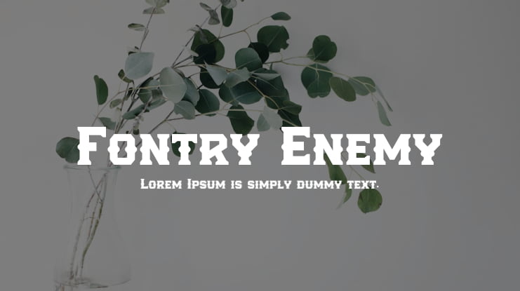 Fontry Enemy Font