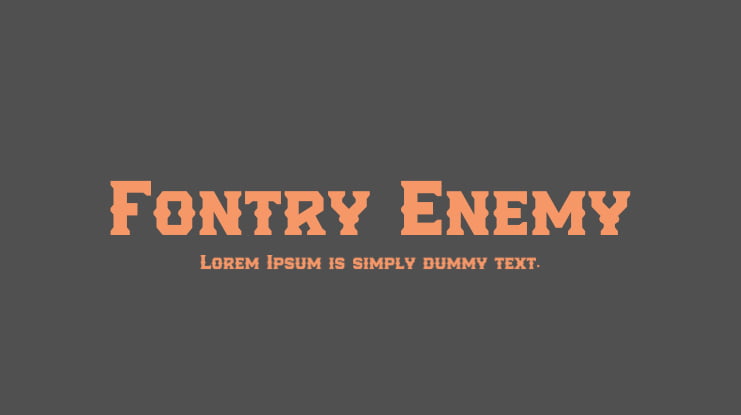 Fontry Enemy Font