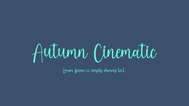 Autumn Cinematic Font