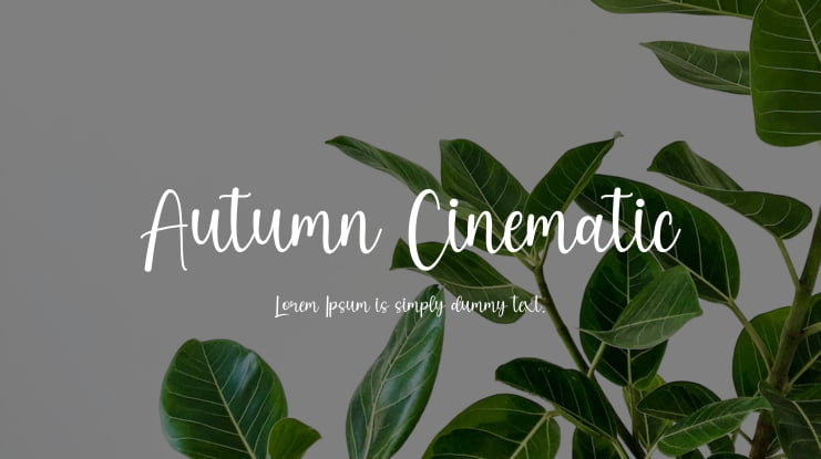 Autumn Cinematic Font