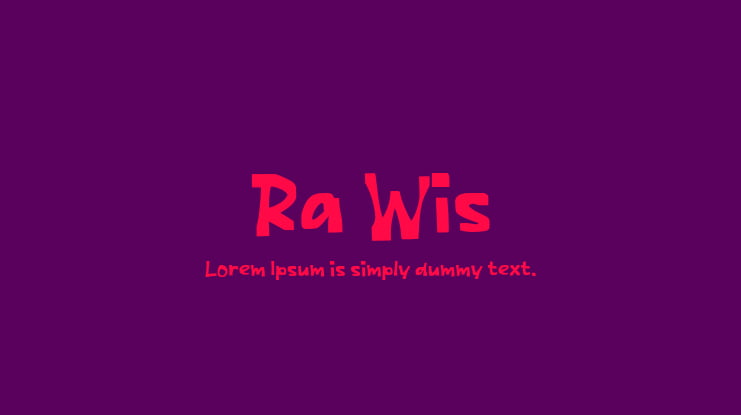 Ra Wis Font