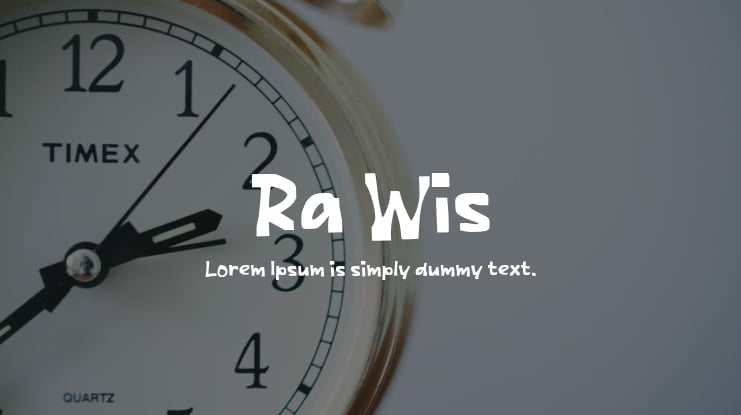 Ra Wis Font