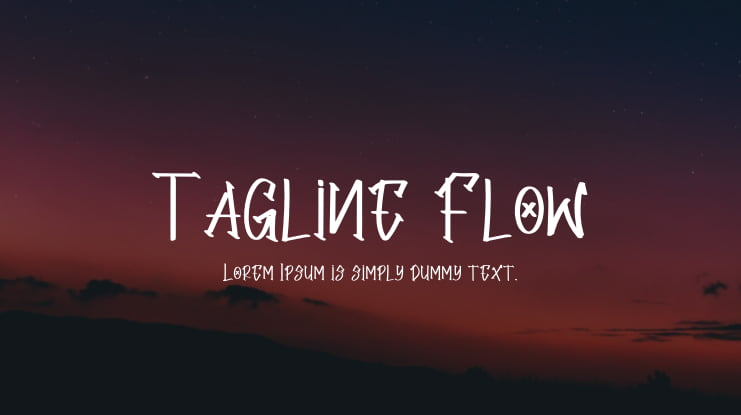 Tagline Flow Font