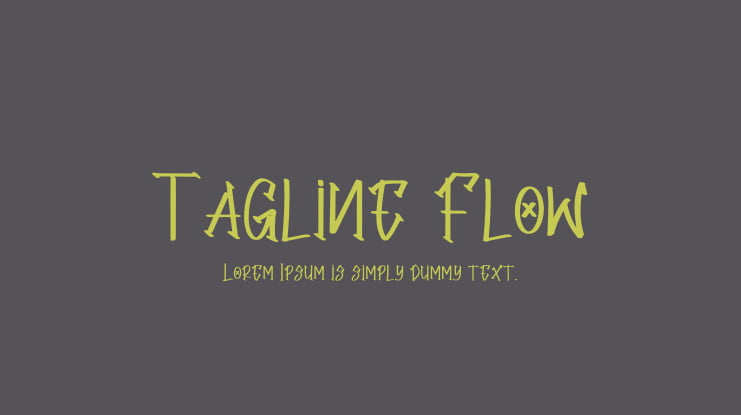 Tagline Flow Font