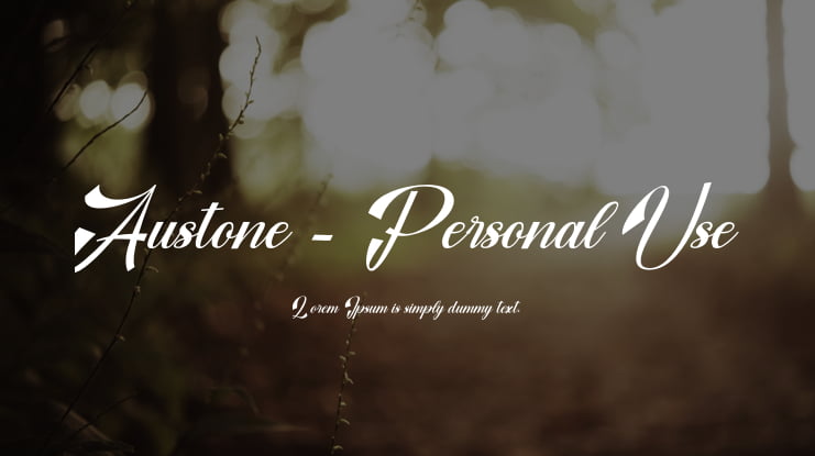 Austone - Personal Use Font