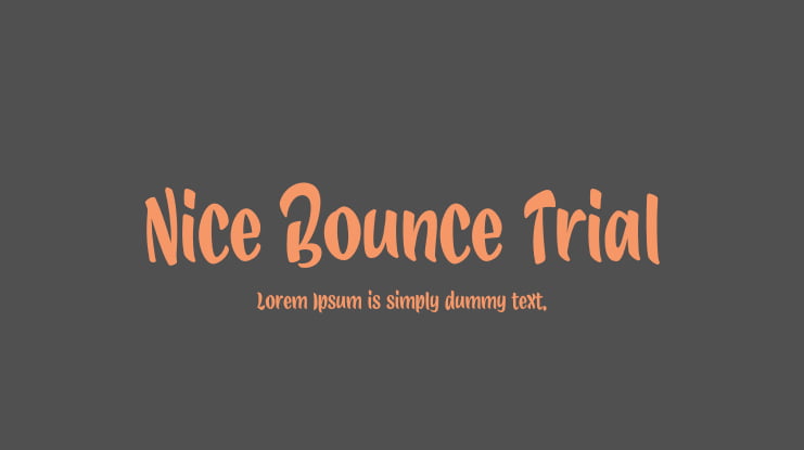 Nice Bounce Trial Font