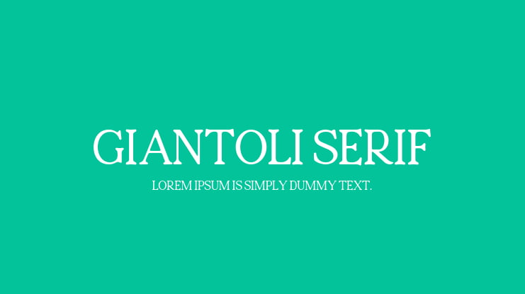 Giantoli Serif Font