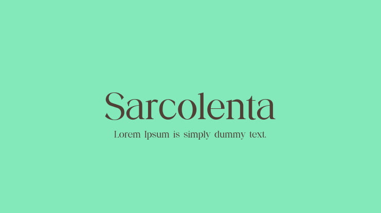 Sarcolenta Font