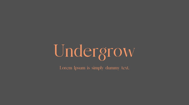 Undergrow Font