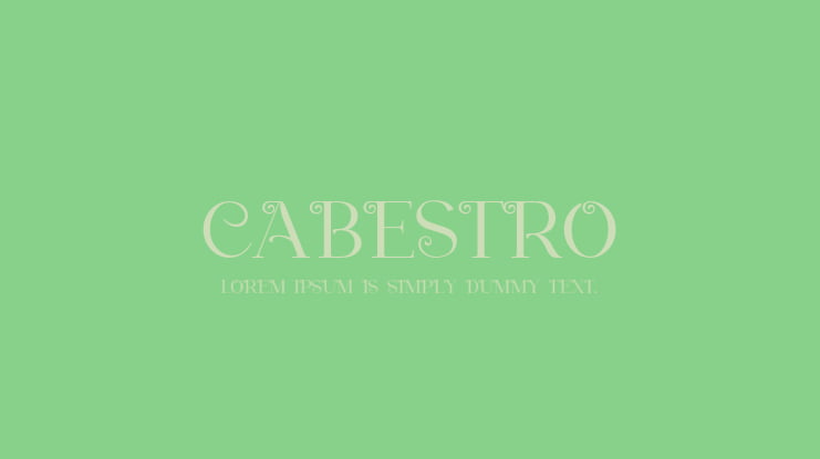 cabestro Font