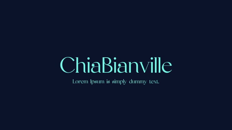 ChiaBianville Font