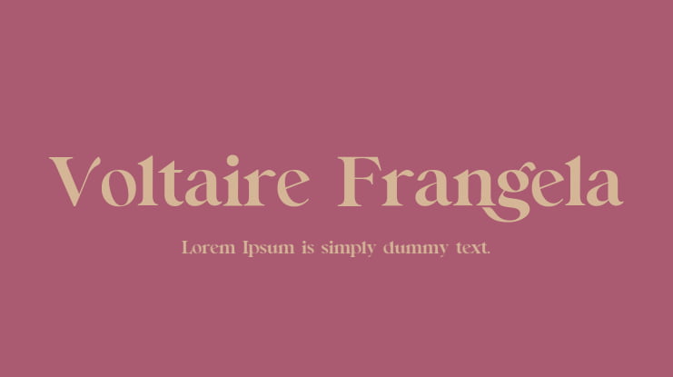 Voltaire Frangela Font