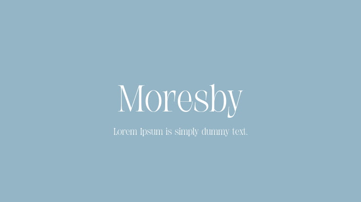 Moresby Font