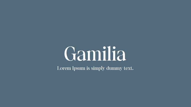 Gamilia Font