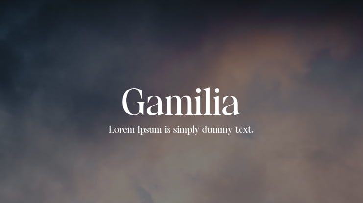 Gamilia Font