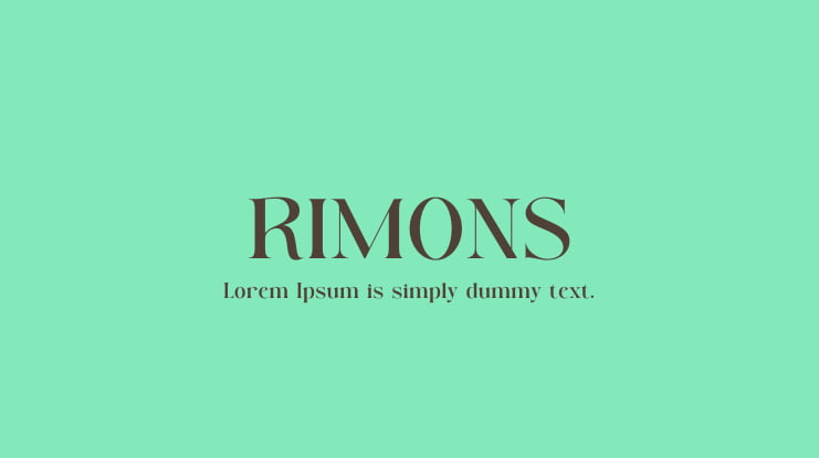 RIMONS Font