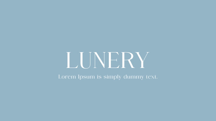 LUNERY Font