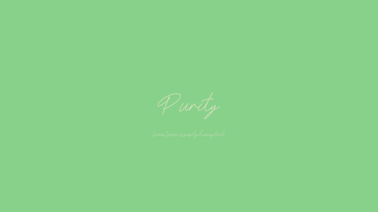 Purity Font