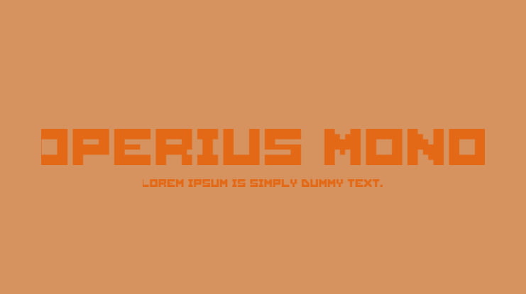 Operius Mono Font Family