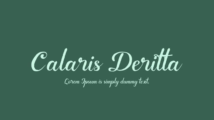 Calaris Deritta Font