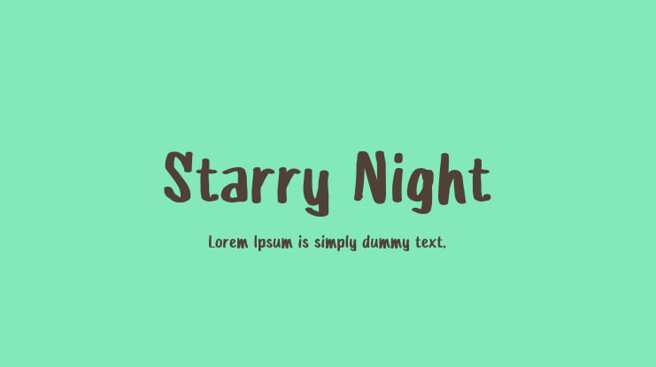 Starry Night Font