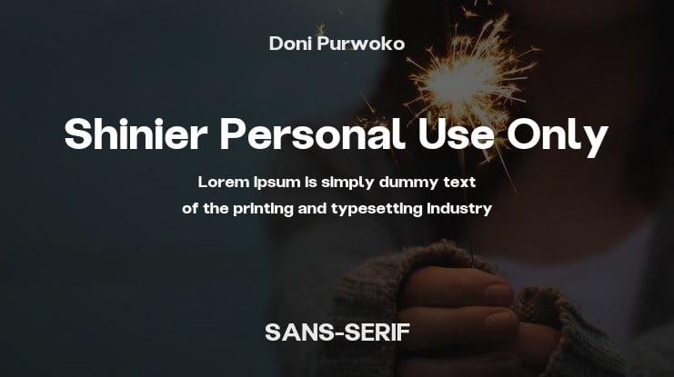 Shinier Personal Use Only Font