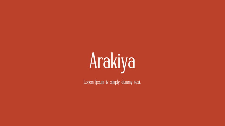 Arakiya Font