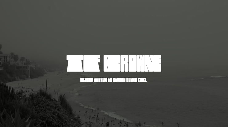 TF Browne Font