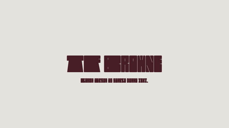 TF Browne Font