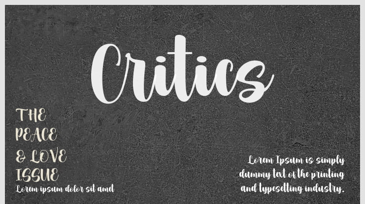 Critics Font