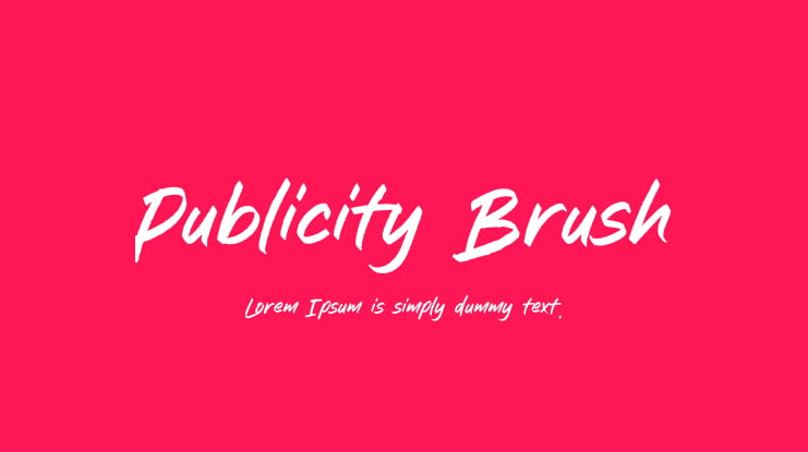 Publicity Brush Font