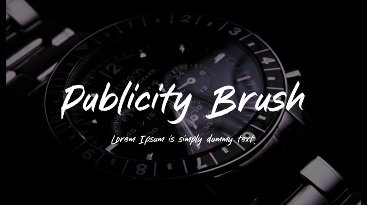 Publicity Brush Font