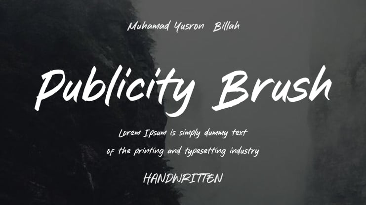 Publicity Brush Font