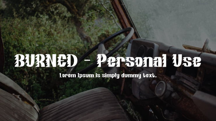 BURNED - Personal Use Font