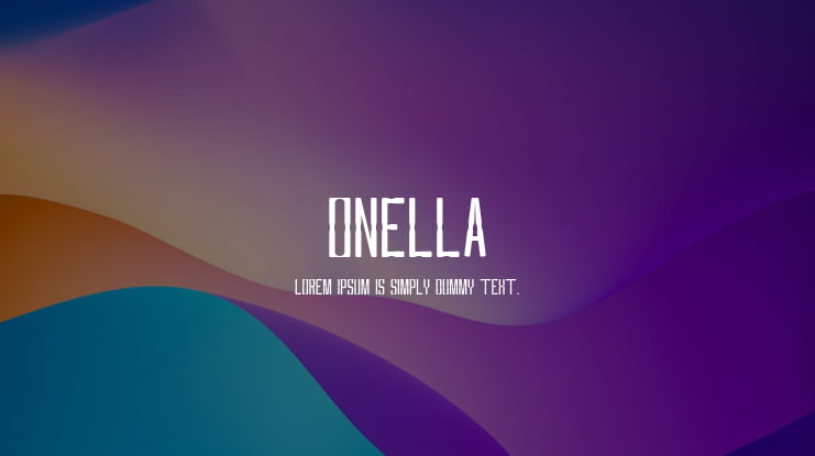 Onella Font Family