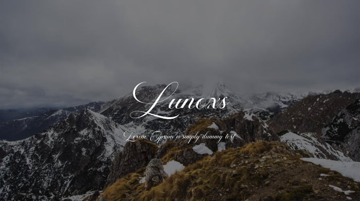 Lunoxs Font