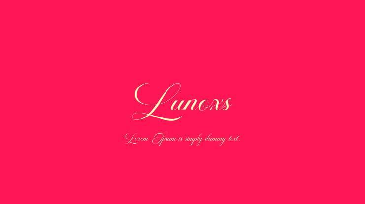 Lunoxs Font