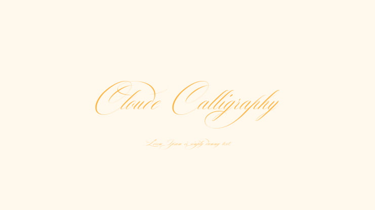 Cloude Calligraphy Font