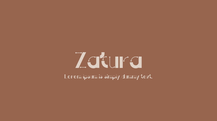 Zatura Font