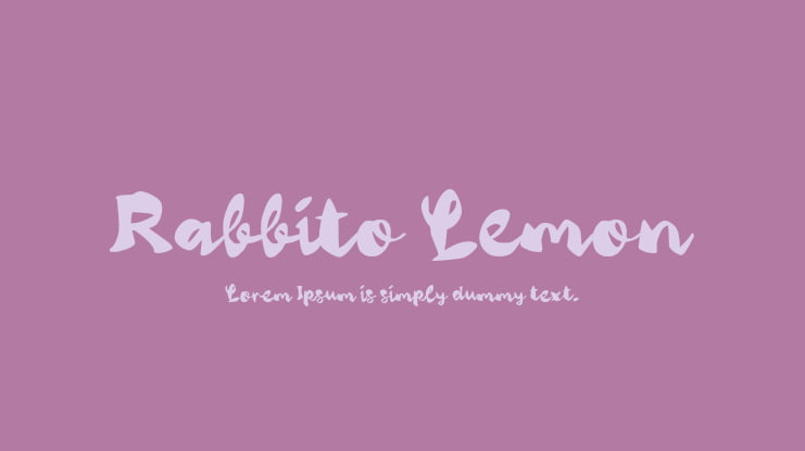 Rabbito Lemon Font