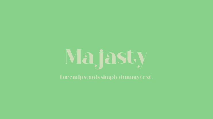 Majasty Font Family