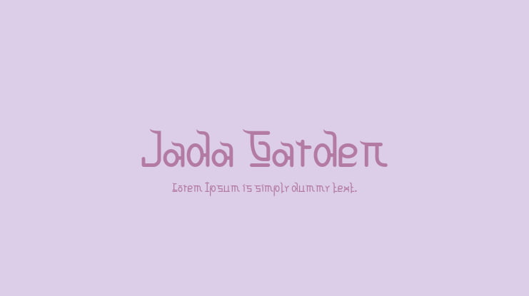 Jada Garden Font