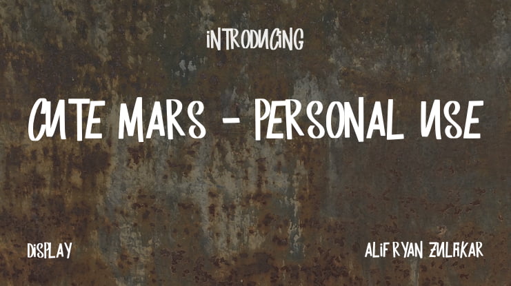 Cute Mars - Personal Use Font