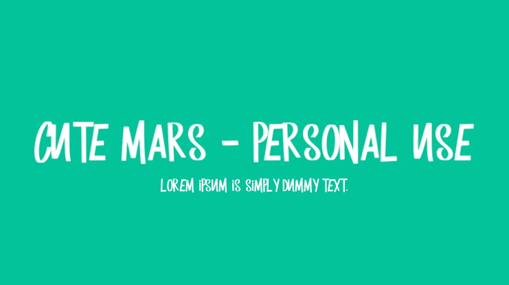 Cute Mars - Personal Use Font